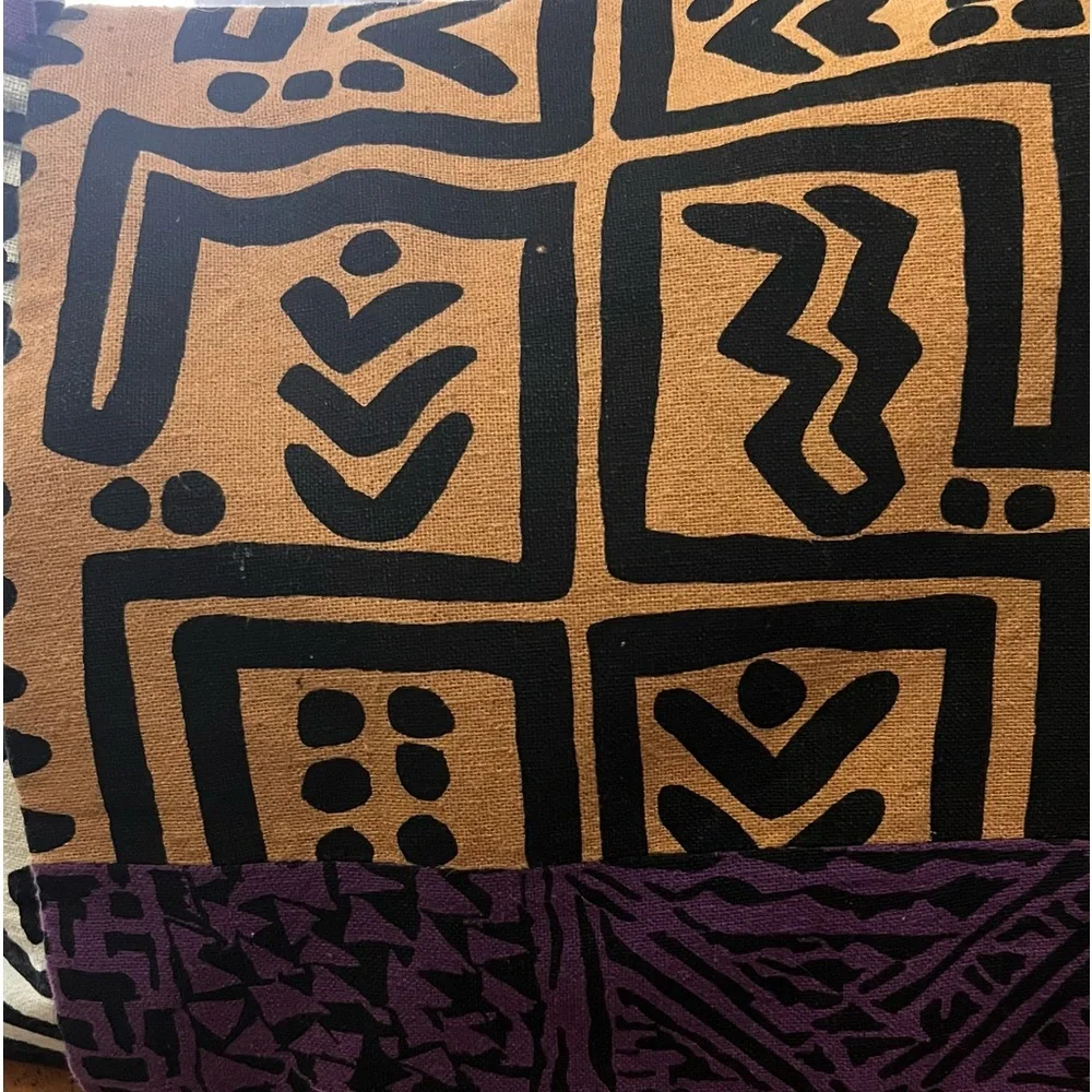 African Multi Print Cloth Shoulder Bag Good Condition - Picture 2 of 15